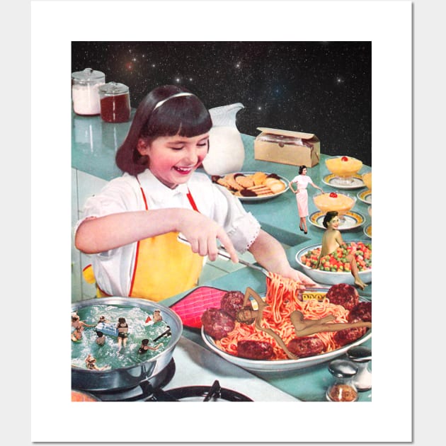 Foodies be Like collage art Wall Art by CollageSoul